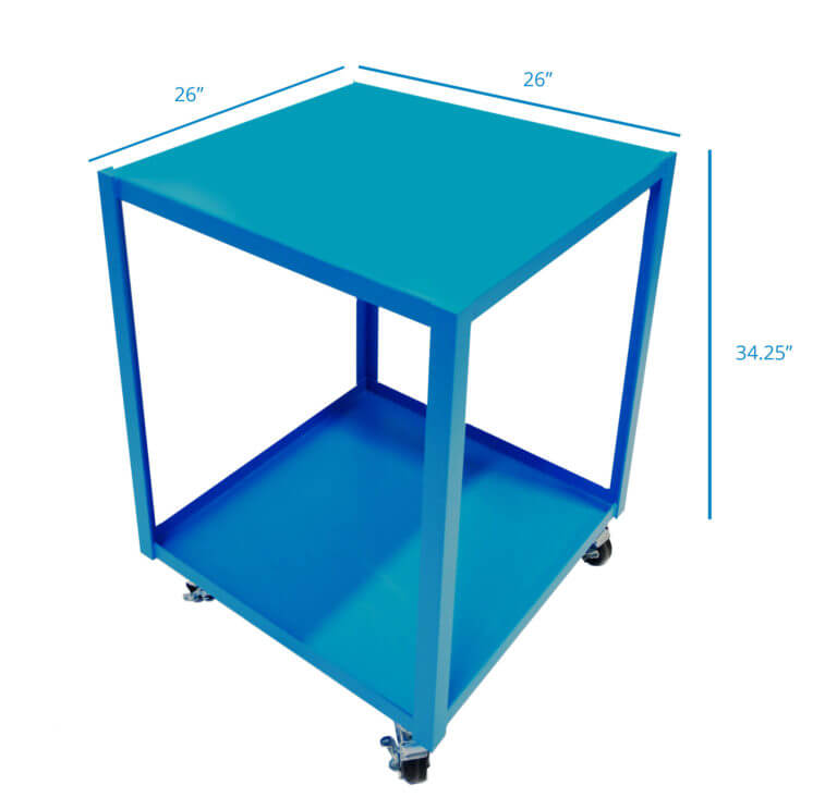 Cascade Sciences Mobile Stand, Large, Steel, Blue