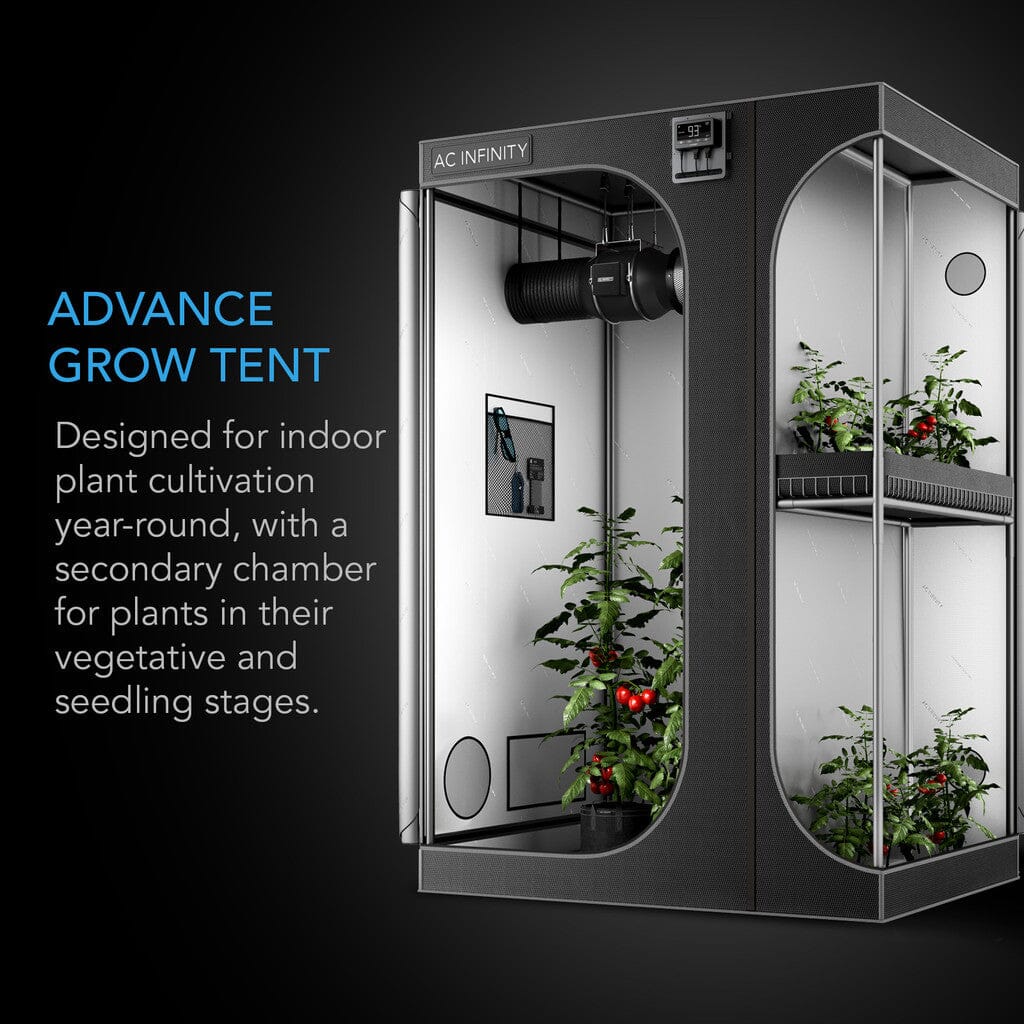 AC Infinity CLOUDLAB 632D, 2-In-1 Advance Grow Tent 3X2, 2000D Mylar Canvas, 36" X 24" X 72"