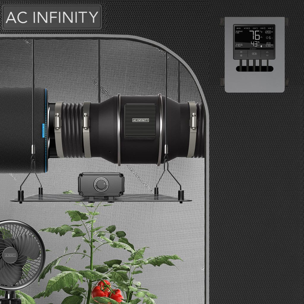 AC Infinity CLOUDLINE T8, Quiet Inline Duct Fan System With Temperature And Humidity Controller, 8-Inch