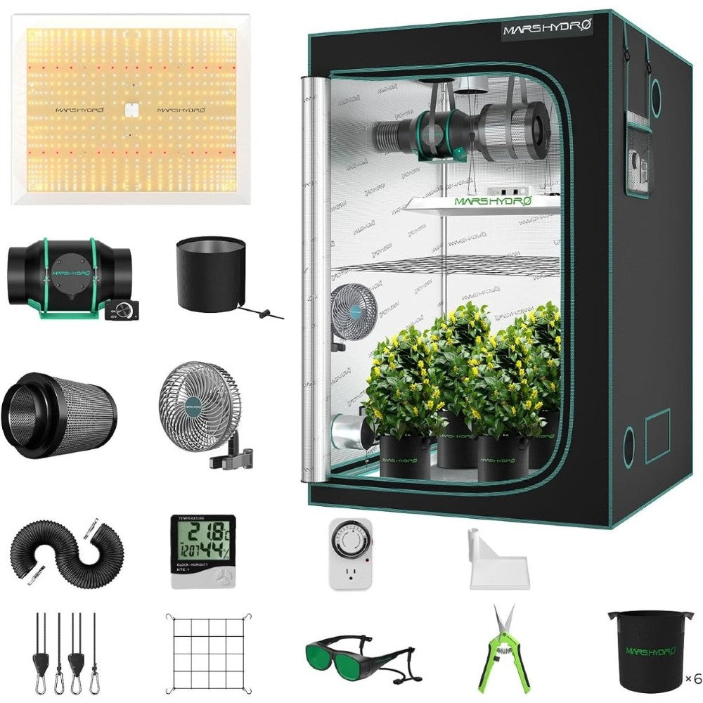 Mars Hydro TSW 2000 + 4'x4' Indoor Tent Complete Grow Kit