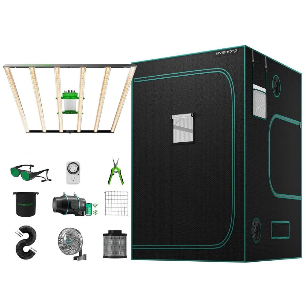 Mars Hydro FC-E 6500 & 5'x5' Complete Grow Tent Kit with 6" iFresh Fan Kit