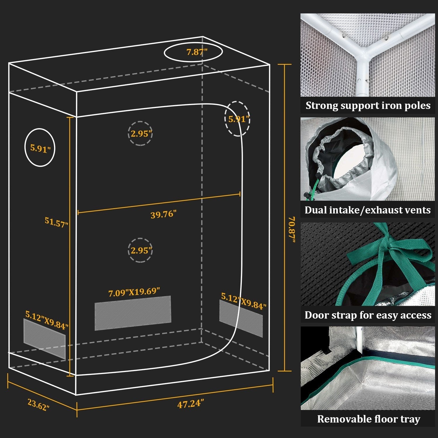 Mars Hydro SP 3000 + 2'x4' Indoor Tent Complete Grow Kit